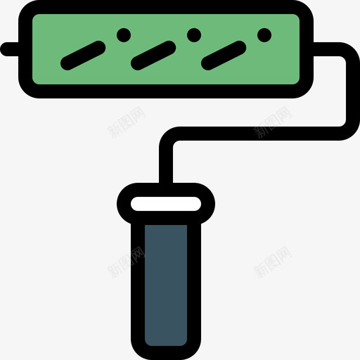 油漆辊艺术工作室9线性颜色图标svg_新图网 https://ixintu.com 油漆辊 线性颜色 艺术工作室9