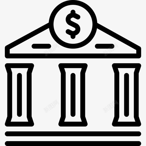 银行商业234直系图标svg_新图网 https://ixintu.com 商业234 直系 银行