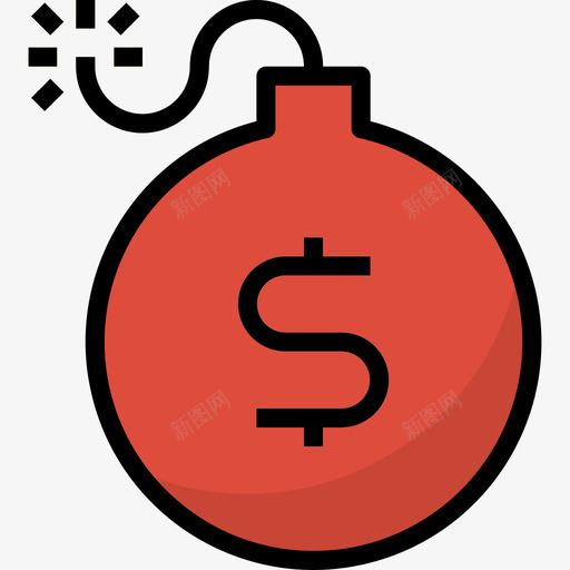 债务银行35线性颜色图标svg_新图网 https://ixintu.com 债务 线性颜色 银行35