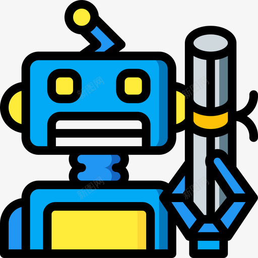 机器人人工智能20线性颜色图标svg_新图网 https://ixintu.com 人工智能20 机器人 线性颜色