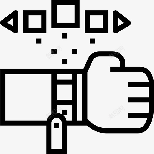 手表ai4直线型图标svg_新图网 https://ixintu.com ai4 手表 直线型