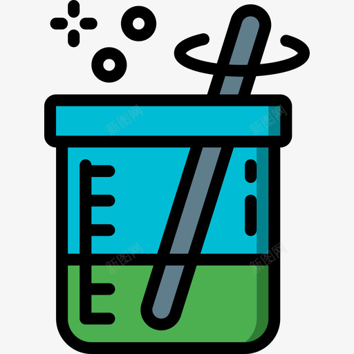 烧杯科学66线性颜色图标svg_新图网 https://ixintu.com 烧杯 科学66 线性颜色