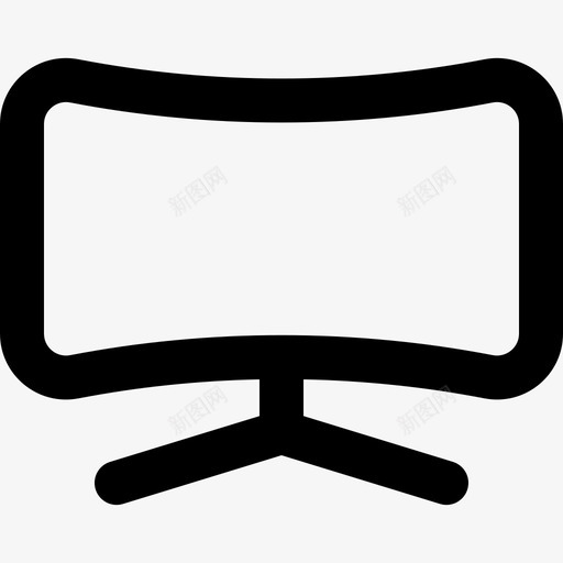 智能电视技术18线性图标svg_新图网 https://ixintu.com 技术18 智能电视 线性