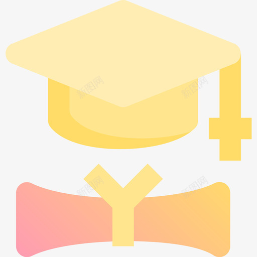 毕业42学校黄色图标svg_新图网 https://ixintu.com 42学校 毕业 黄色