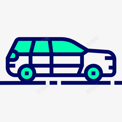 汽车交通46绿影图标svg_新图网 https://ixintu.com 交通46 汽车 绿影