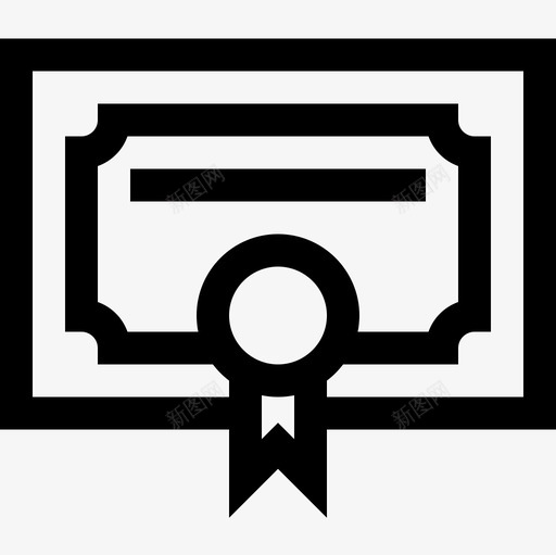 证书建筑10线性图标svg_新图网 https://ixintu.com 建筑10 线性 证书