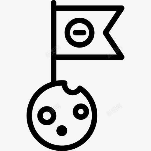 月亮科学35直线图标svg_新图网 https://ixintu.com 月亮 直线 科学35