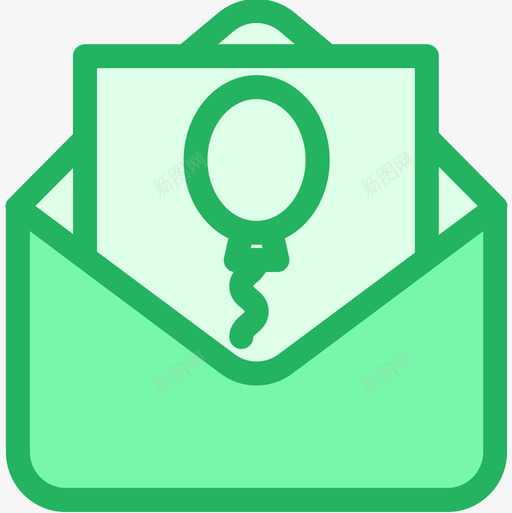 生日请柬庆祝11线形绿色图标svg_新图网 https://ixintu.com 庆祝11 生日请柬 线形绿色