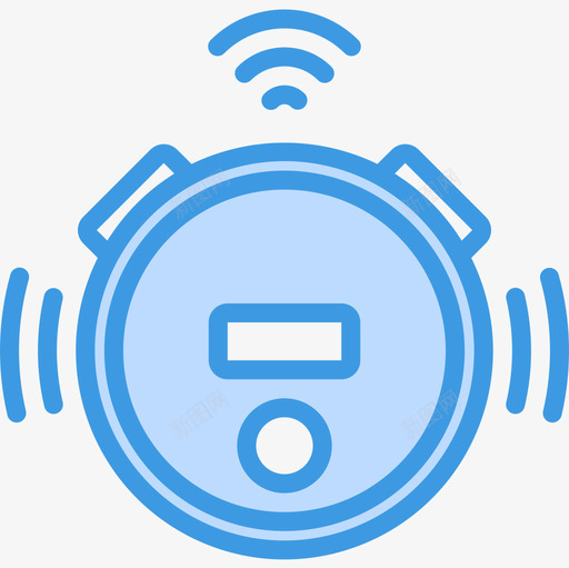 8智能吸尘器蓝色机器人图标svg_新图网 https://ixintu.com 8智能吸尘器 蓝色机器人