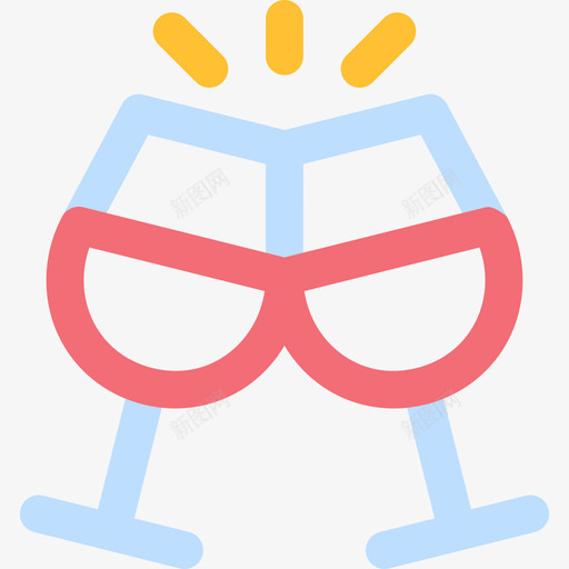 干杯59岁生日正色图标svg_新图网 https://ixintu.com 59岁生日 干杯 正色