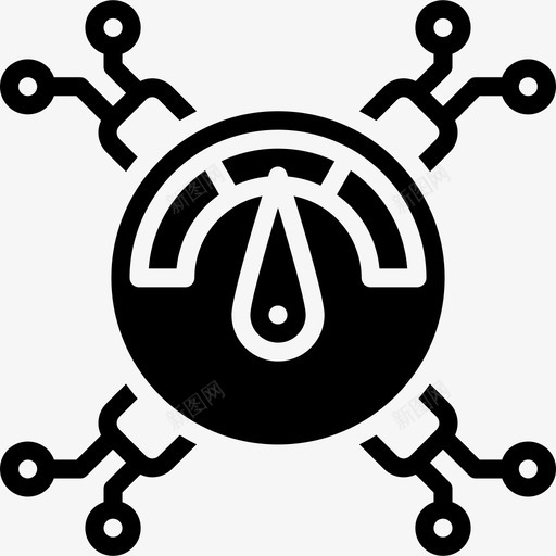 车速表网络性能填充图标svg_新图网 https://ixintu.com 填充 网络性能 车速表