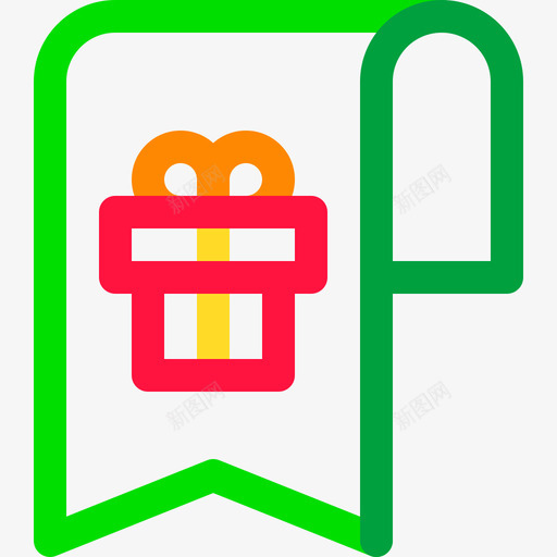 书签礼物9线性颜色图标svg_新图网 https://ixintu.com 书签 礼物9 线性颜色