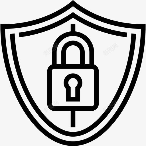 屏蔽互联网安全20线性图标svg_新图网 https://ixintu.com 互联网安全20 屏蔽 线性