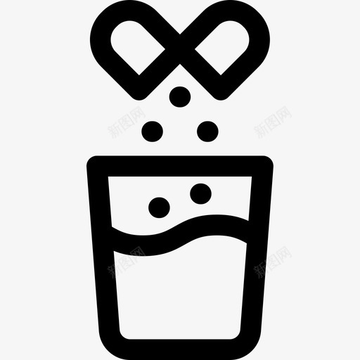 泡腾药物16线状图标svg_新图网 https://ixintu.com 泡腾 线状 药物16
