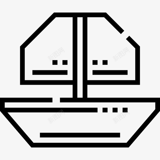 船户外活动20直线型图标svg_新图网 https://ixintu.com 户外活动20 直线型 船