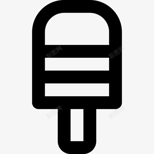 冰棒冰淇淋13直线型图标svg_新图网 https://ixintu.com 冰棒 冰淇淋13 直线型