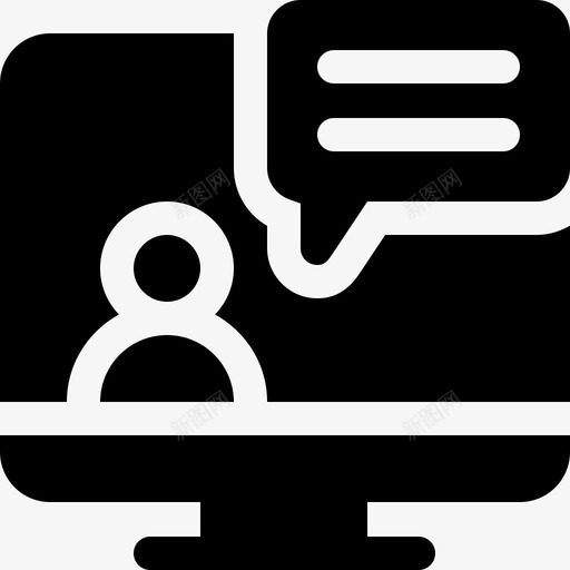 视频通话客户服务2已填充图标svg_新图网 https://ixintu.com 客户服务2 已填充 视频通话