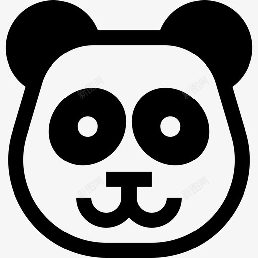 熊猫农历新年10填充图标svg_新图网 https://ixintu.com 农历新年10 填充 熊猫