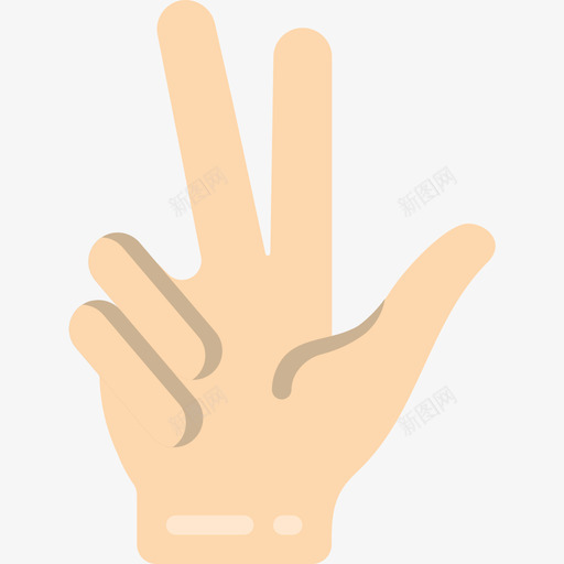 数数手4平手图标svg_新图网 https://ixintu.com 平手 手4 数数