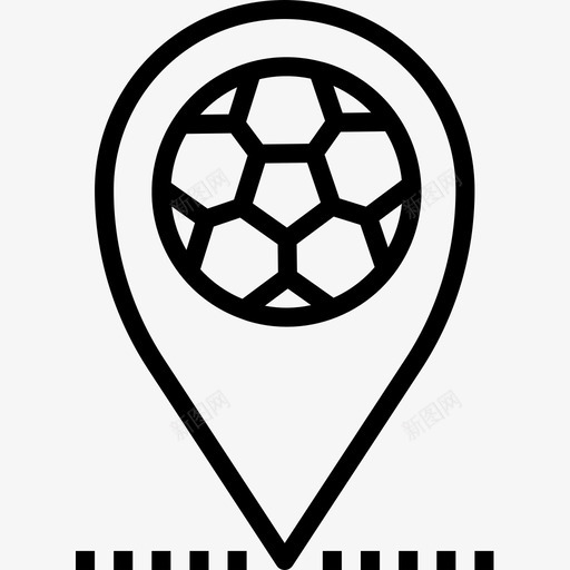 本地化足球15直线图标svg_新图网 https://ixintu.com 本地化 直线 足球15