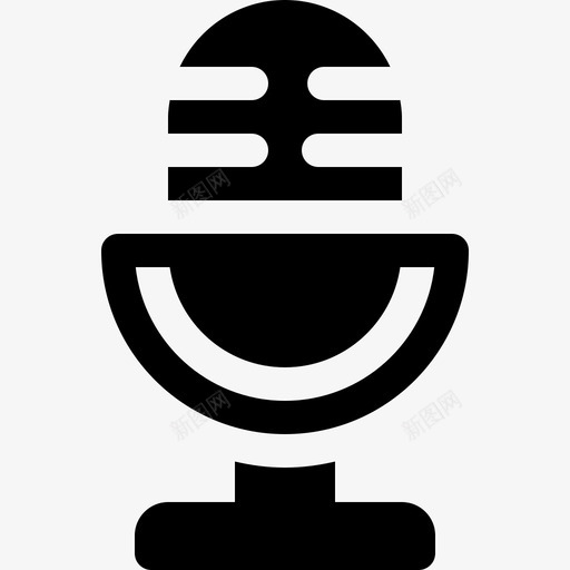 话筒通信79已填充图标svg_新图网 https://ixintu.com 已填充 话筒 通信79