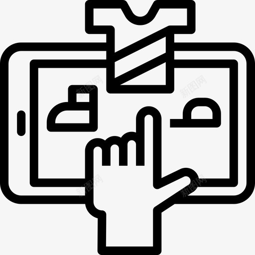 网上商店购物97线性图标svg_新图网 https://ixintu.com 线性 网上商店 购物97