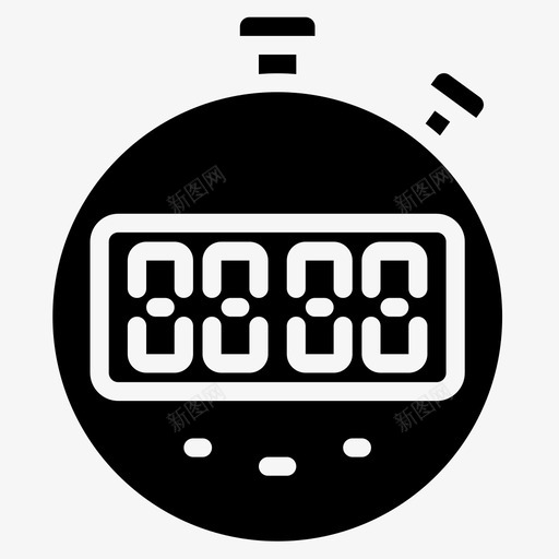 秒表时间管理30填充图标svg_新图网 https://ixintu.com 填充 时间管理30 秒表