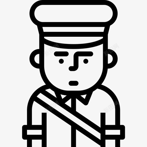 邮递员职业人化身5直系人图标svg_新图网 https://ixintu.com 直系人 职业人化身5 邮递员