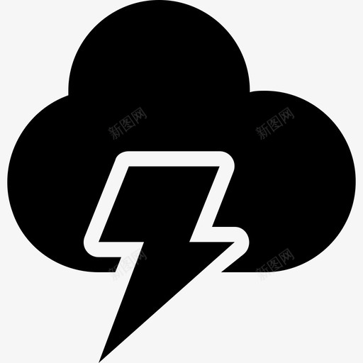 雷电115号天气加油图标svg_新图网 https://ixintu.com 115号天气 加油 雷电