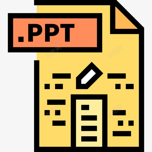 Ppt文件颜色线条颜色图标svg_新图网 https://ixintu.com Ppt 文件颜色 线条颜色