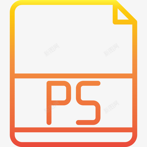PS文件扩展名渐变图标svg_新图网 https://ixintu.com PS 文件扩展名 渐变