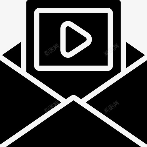 电子邮件视频博客2填充图标svg_新图网 https://ixintu.com 填充 电子邮件 视频博客2