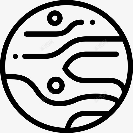 冥王星空间76直线图标svg_新图网 https://ixintu.com 冥王星 直线 空间76