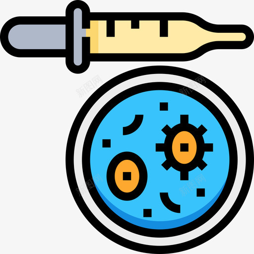 培养皿生物化学4线色图标svg_新图网 https://ixintu.com 培养皿 生物化学4 线色