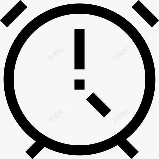 闹钟接口46线性图标svg_新图网 https://ixintu.com 接口46 线性 闹钟