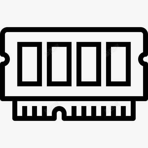 内存计算机硬件3线性图标svg_新图网 https://ixintu.com 内存 线性 计算机硬件3