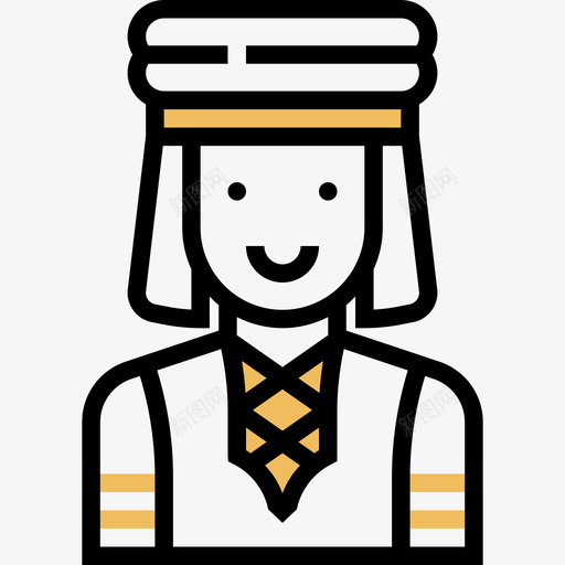 藏族服装黄色民族服装3图标svg_新图网 https://ixintu.com 民族服装3 藏族服装 黄色