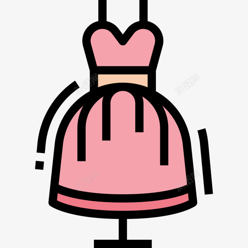 礼服87号婚礼线性颜色图标svg_新图网 https://ixintu.com 87号婚礼 礼服 线性颜色