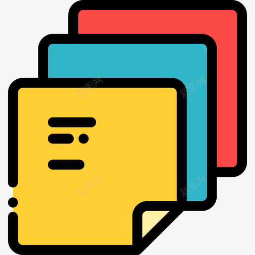 邮政文具和办公室6线颜色图标svg_新图网 https://ixintu.com 文具和办公室6 线颜色 邮政