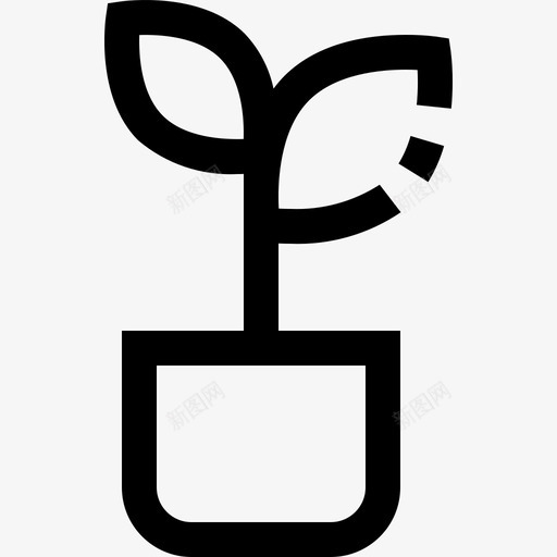 植物农场和花园线性图标svg_新图网 https://ixintu.com 农场和花园 植物 线性