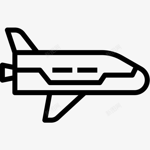 84号太空船直线型图标svg_新图网 https://ixintu.com 84号太空船 直线型