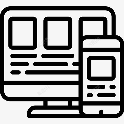 版式网页69线性图标svg_新图网 https://ixintu.com 版式 线性 网页设计69