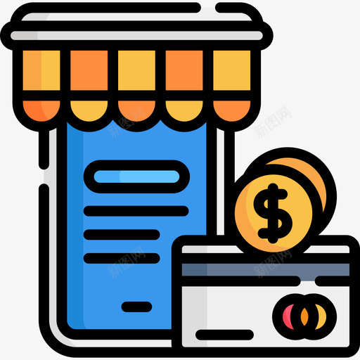 网店网购32线颜色图标svg_新图网 https://ixintu.com 线颜色 网店 网购32