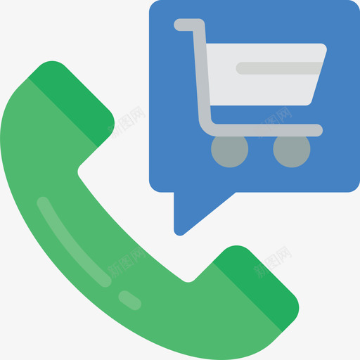 电话在线商店3扁平图标svg_新图网 https://ixintu.com 在线商店3 扁平 电话