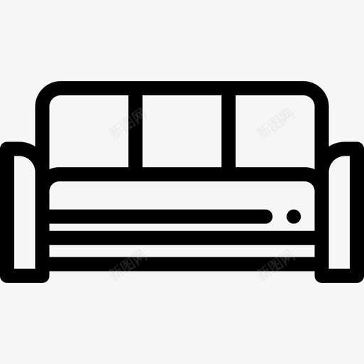 沙发家具54直线型图标svg_新图网 https://ixintu.com 家具54 沙发 直线型
