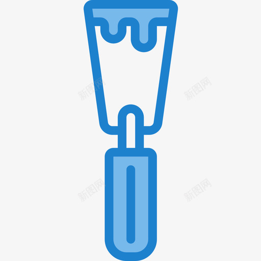刮刀施工工具4蓝色图标svg_新图网 https://ixintu.com 刮刀 施工工具4 蓝色