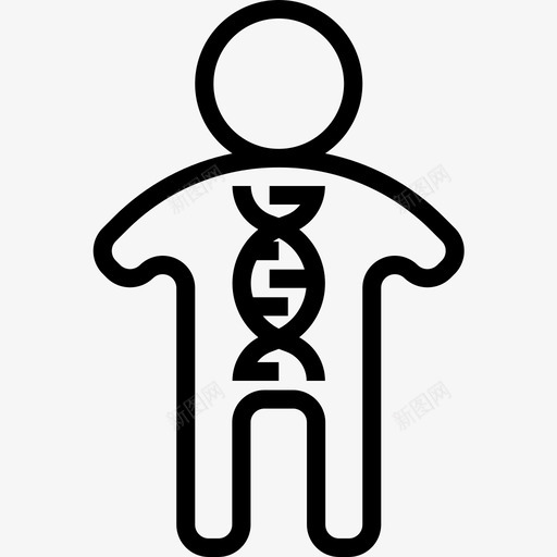 基因组遗传学4线性图标svg_新图网 https://ixintu.com 基因组 线性 遗传学4