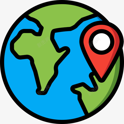 地球仪地理5线性颜色图标svg_新图网 https://ixintu.com 地球仪 地理5 线性颜色