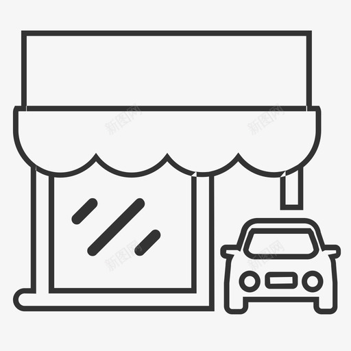 商业街商铺svg_新图网 https://ixintu.com 商业街商铺