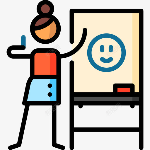 绘画聚会和庆祝9线颜色图标svg_新图网 https://ixintu.com 线颜色 绘画 聚会和庆祝9